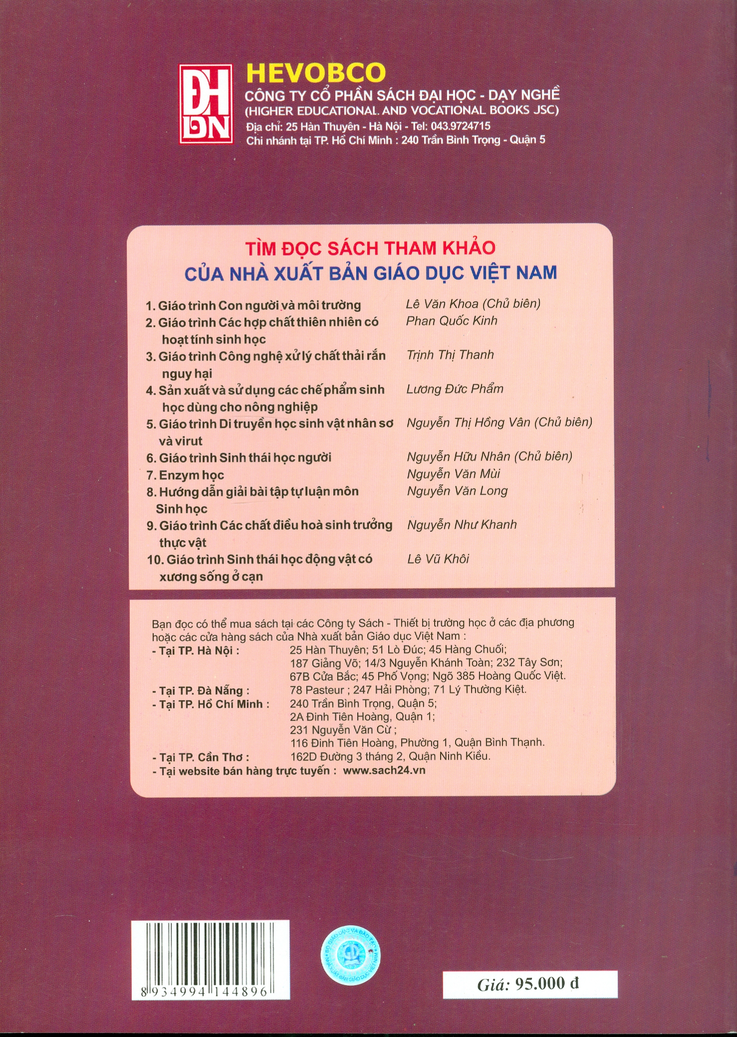 Giáo Trình Hoạt Động Sống Và Tiến Hóa Của Các Hệ Cơ Quan Động Vật