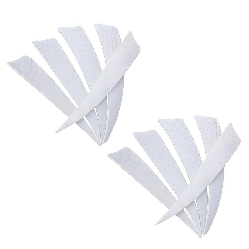 12Pcs Shield Shape Turkey Feather Arrow Archery Hunting Fletching For DIY Vanes