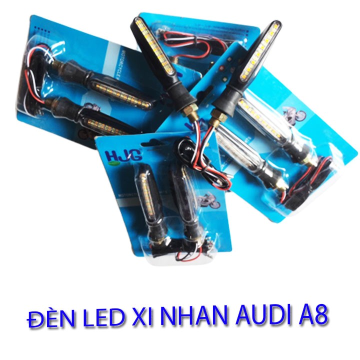 ĐÈN XI NHAN XE MÁY A8 KIỂU AUDI, ĐƯỢC THIẾT KẾ PHÙ HỢP VỚI CÁC DÒNG XE EXCITER, WINNER, ÁNH SÁNG VÀNG LỊCH LÃM  (ĐÔI)-XNA8