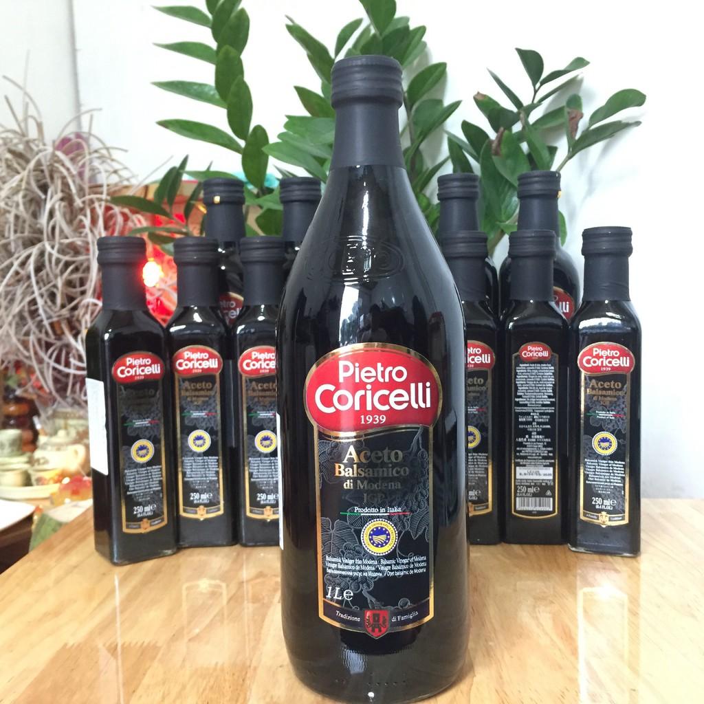Dấm Balsamic Kojin Dấm Nho Thơm Cao Cấp Balsamic Vinegar Nhãn Hiệu Pietro Coricelli 1000ml Nhập Khẩu Ý Hàng Mới