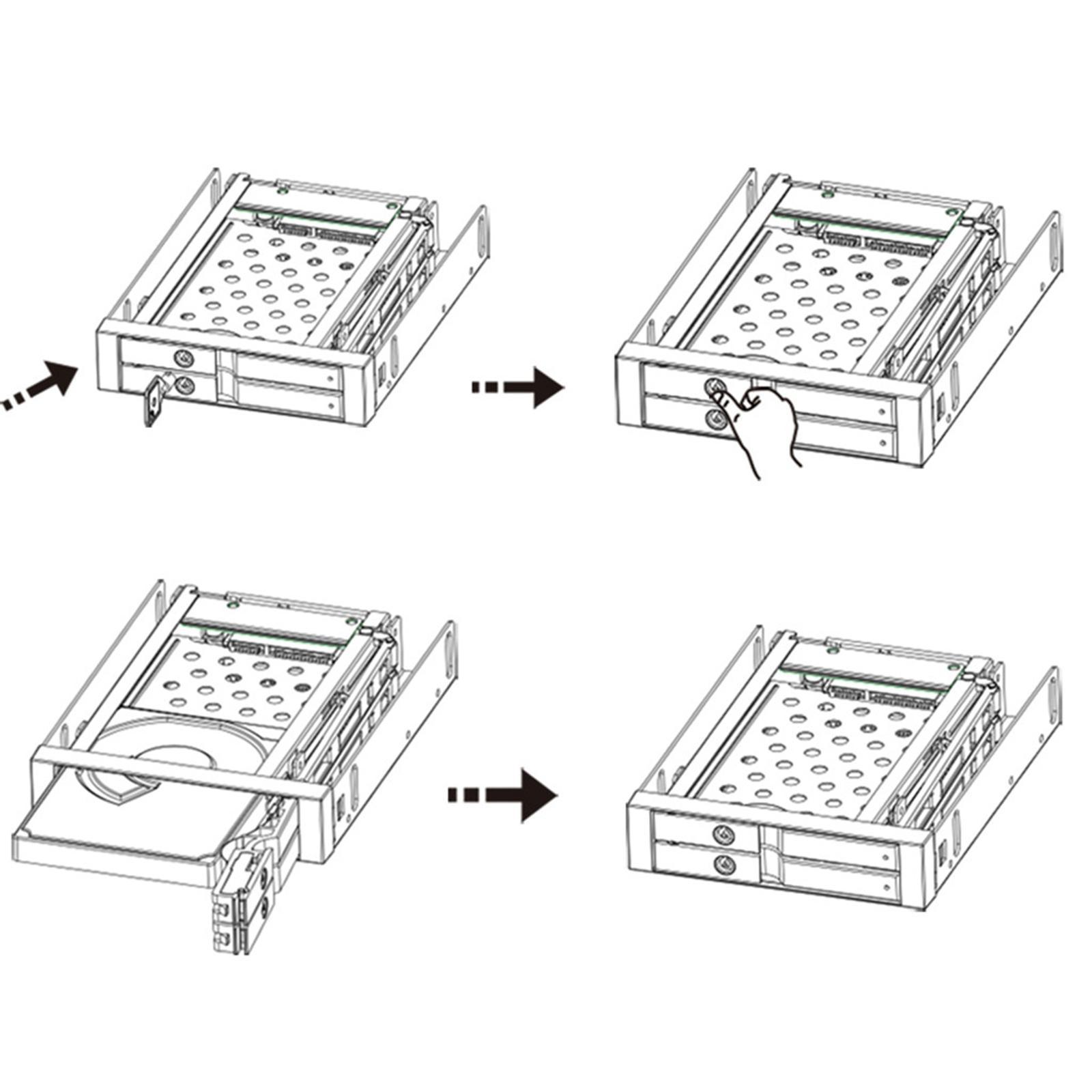 Hot Swap PC Bay Adapter Rack for 2.5" HDD/ Hard Drive