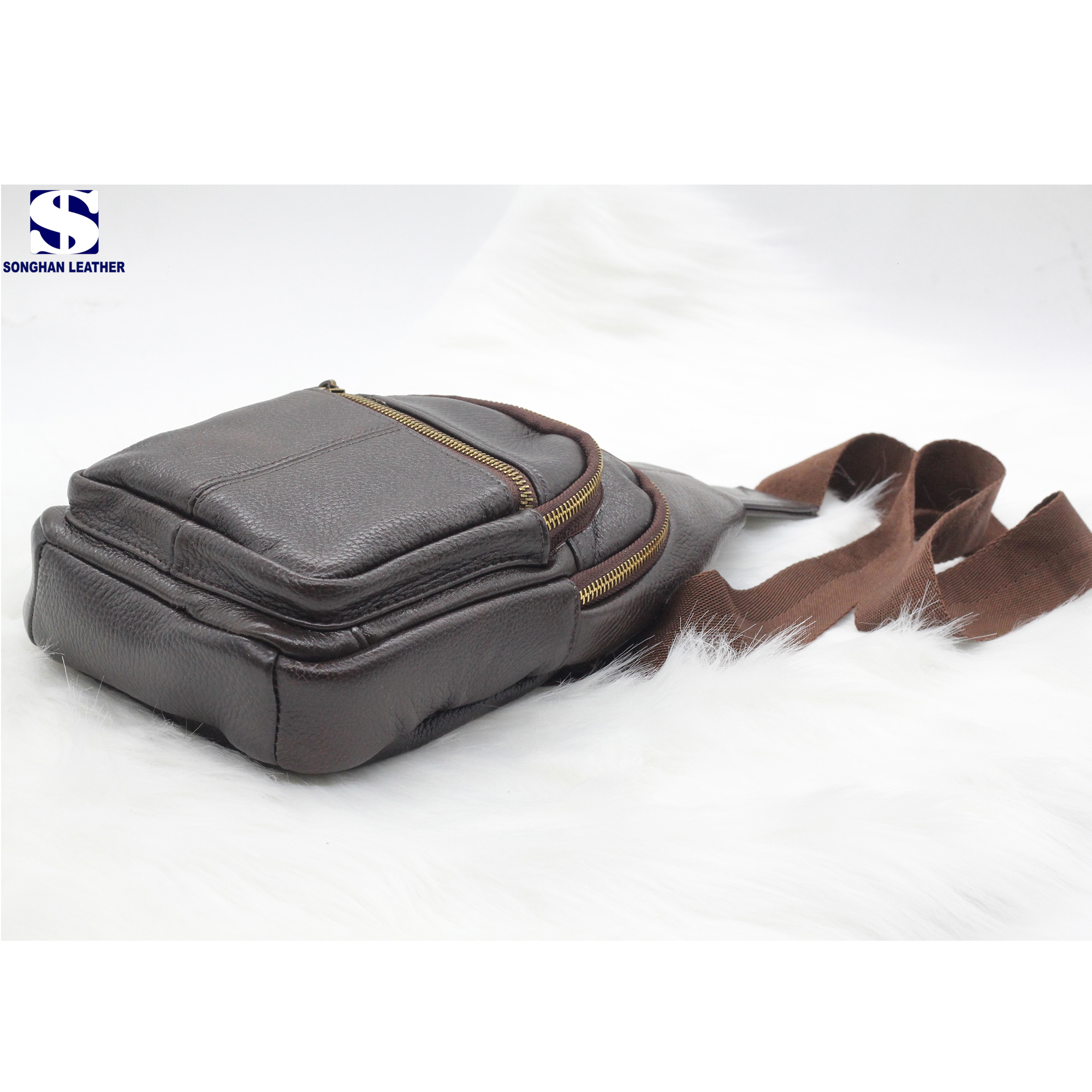 Túi Đeo chéo Da Bò Thật Cao Cấp Songhan Leather BM01.Túi Nam Đeo Ngực Đa Năng . Bảo Hành 12 Tháng