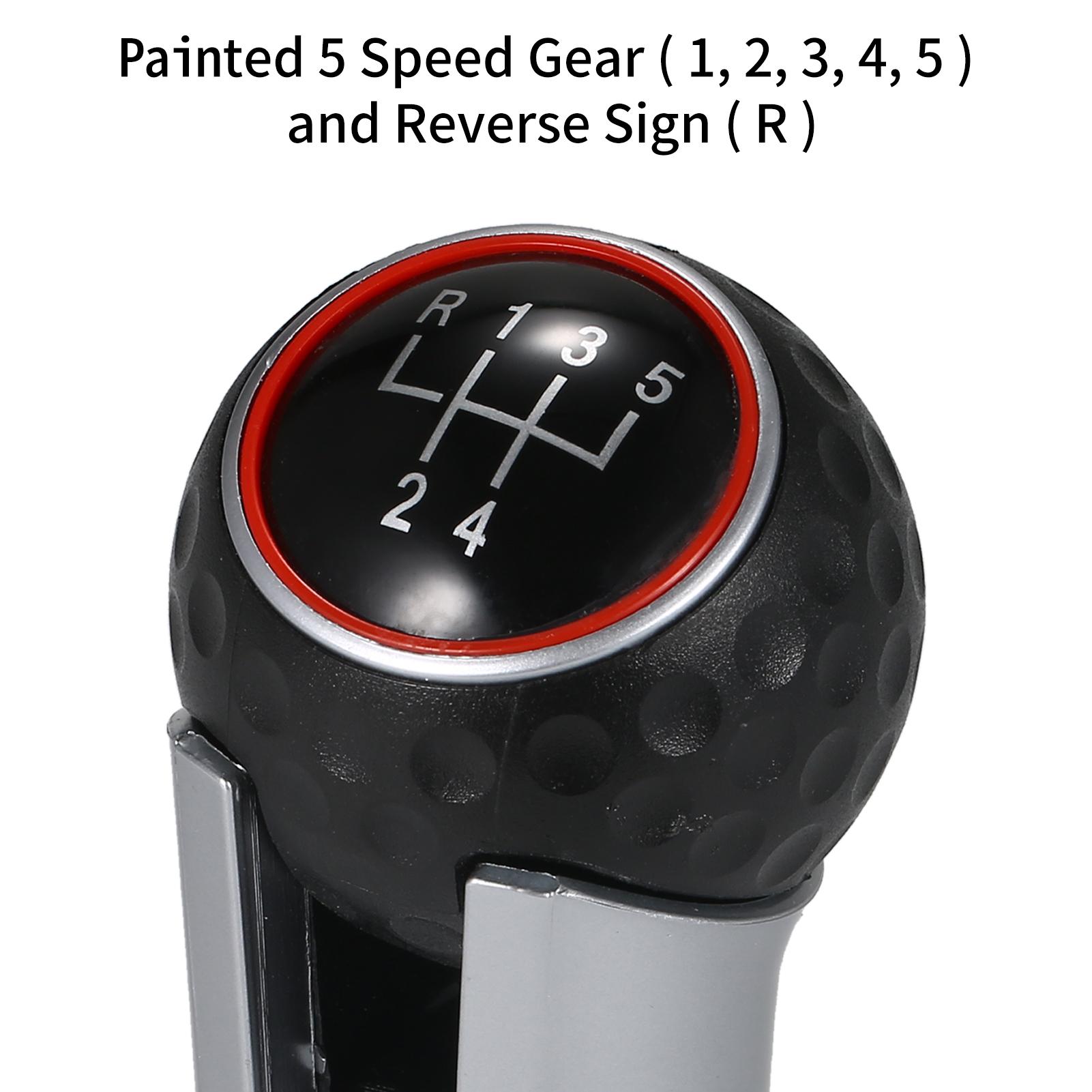 Gear Shift Knob, Manual Car Gear Shift Knob 5 Speed Gear Shift Knob Lever Stick Replacement for Volkswagen