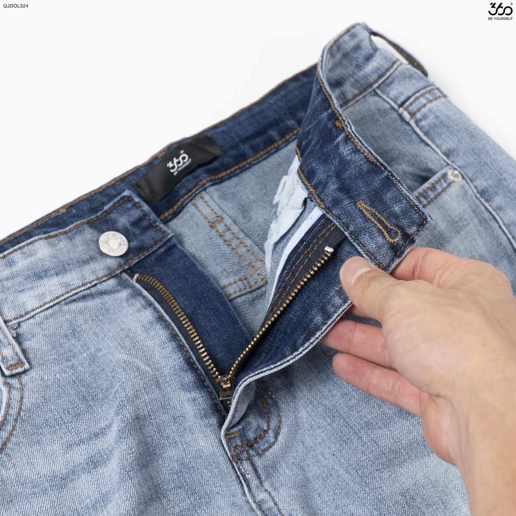 Quần jean nam slimfit thương hiệu 360 Boutique màu xanh denim - QJDOL324