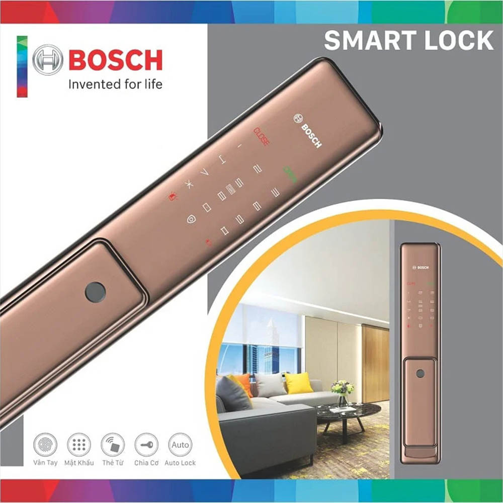 Khóa Cửa Vân Tay Điện Tử Bosch FU 750 EU - Chính Hãng