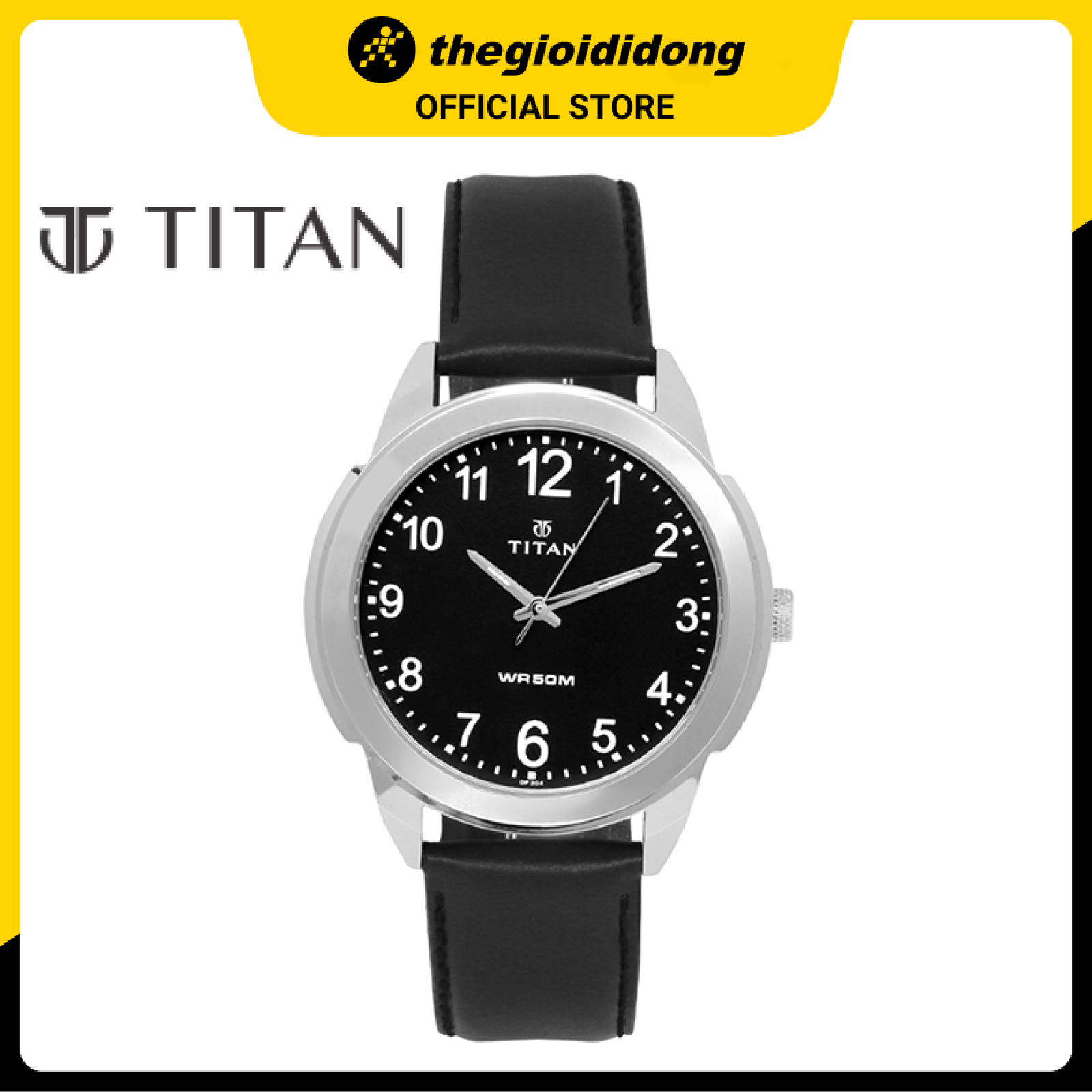 Đồng Hồ Nam Dây Da Titan 1585SL08 - Đen