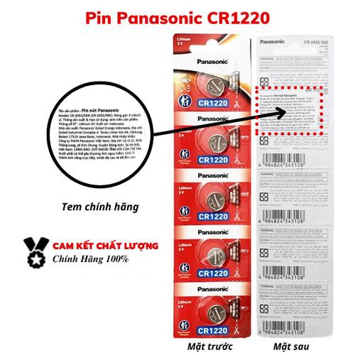 {Panasonic VN nhập khẩu} Pin Cúc Áo Panasonic  CR1220 3V Lithium dùng cho đồng hồ, thiết bị điện tử... - 1 Viên