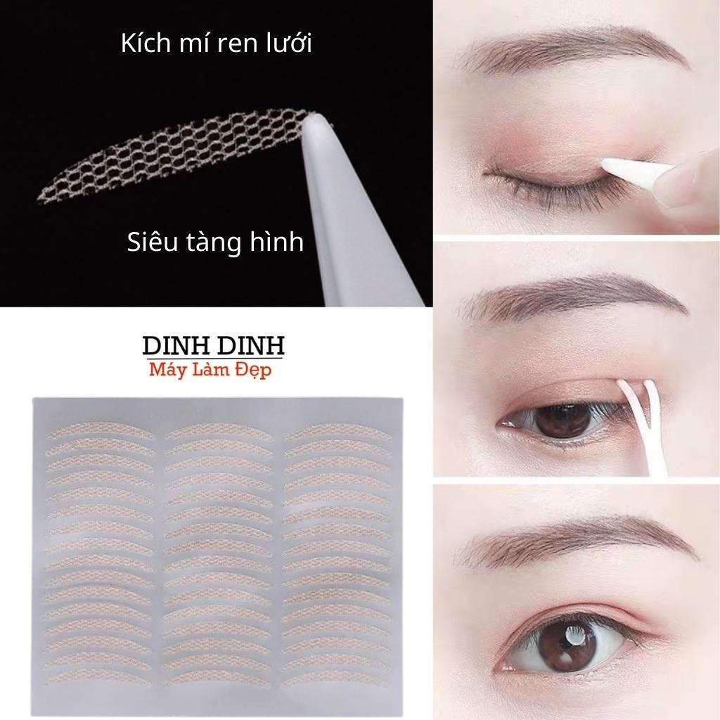 Dán mí, kích mí lưới ren siêu mỏng, tàng hình sẵn keo dùng với nước