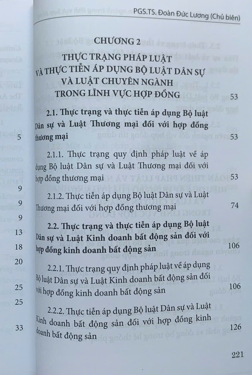 Áp dụng bộ luật dân sự và luật chuyên ngành trong lĩnh vực hợp đồng
