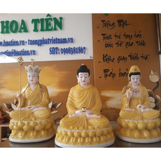 Bộ 3 Tượng Tam Thế Phật ngồi 40cm
