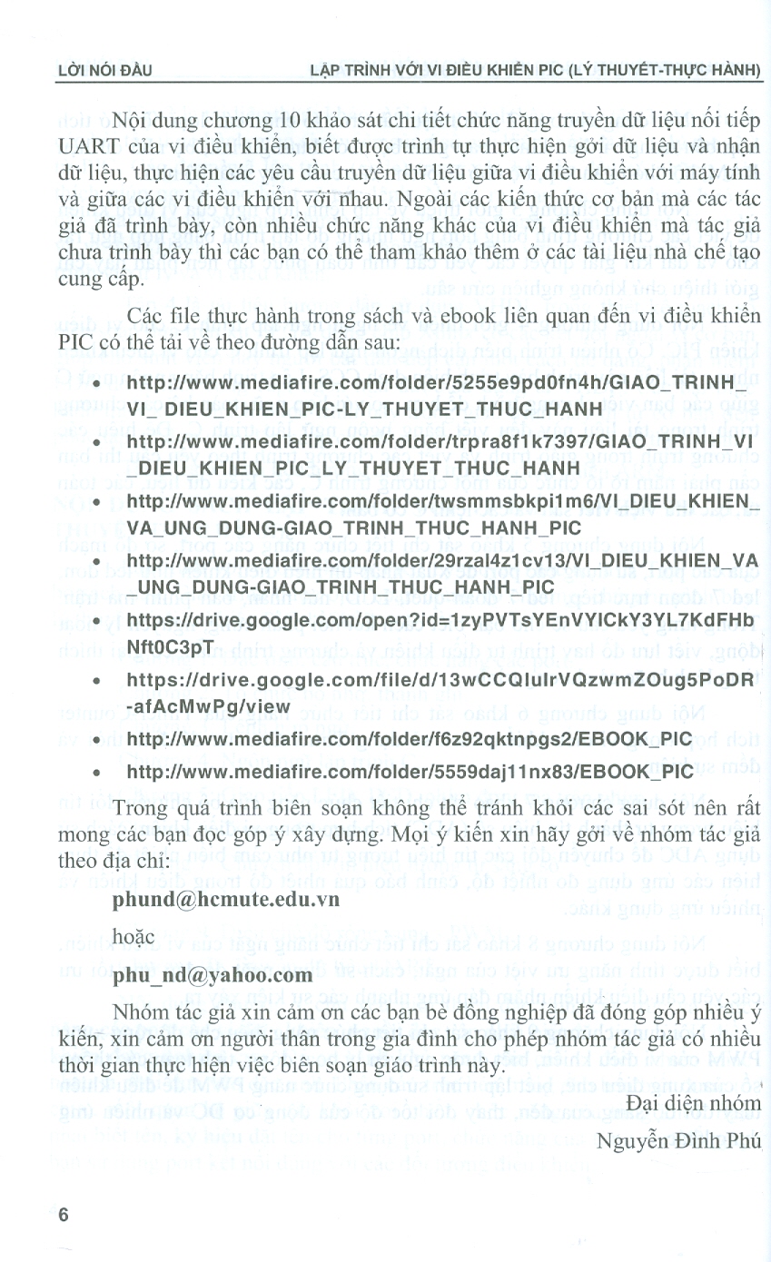 Lập Trình Với Vi Điều Khiển PIC (Lý Thuyết - Thực Hành) (Tài liệu dùng cho các trường Đại học, Cao đẳng chuyên ngành Điện - Điện tử - Cơ điện tử - Viễn thông - Tự động điều khiển - Kỹ thuật máy tính)