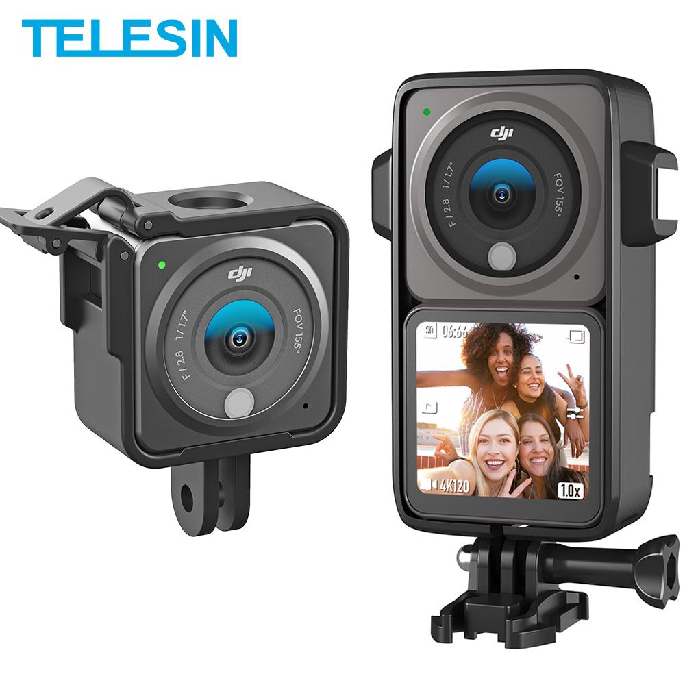 Lồng khung telesin với camera hành động giày lạnh bảo vệ giao diện toàn cầu Mount Mount Anti-Drop Dust Cover Vỏ