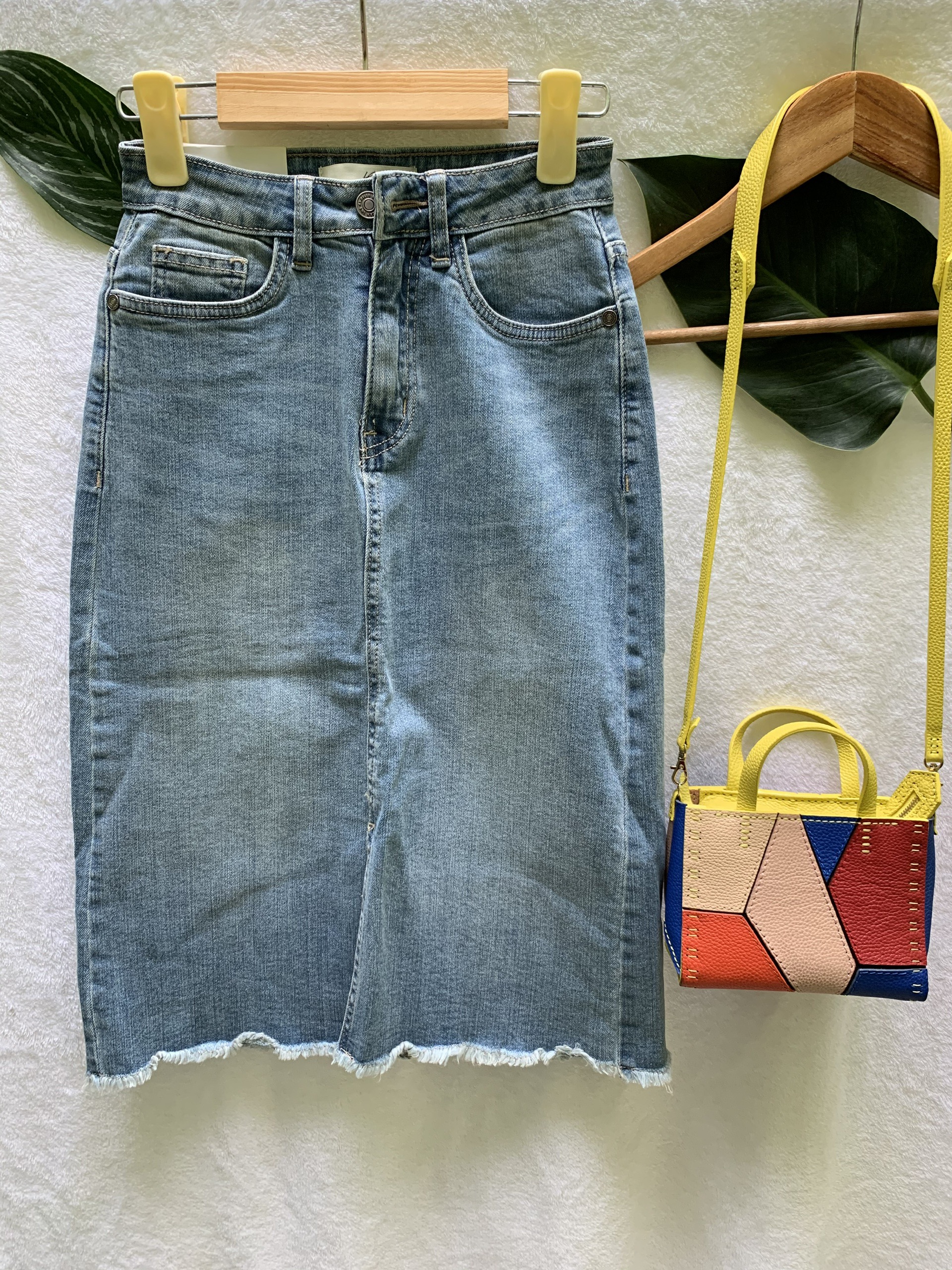 Chân váy jeans dài sang chảnh