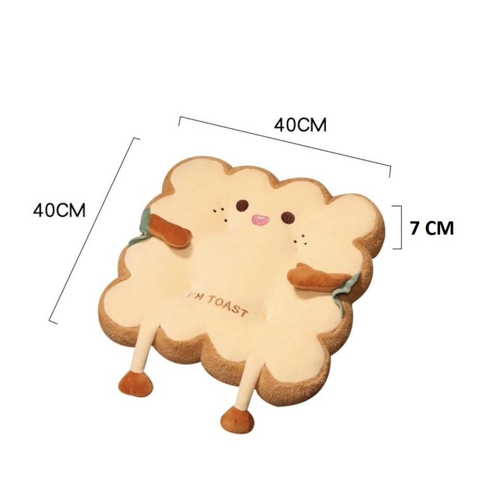ĐỆM NGỒI BỆT / TỰA LƯNG / NỆM LÓT GHẾ I"M TOAST VẢI NHUNG CAO CẤP CÓ DÂY CỘT SBK135