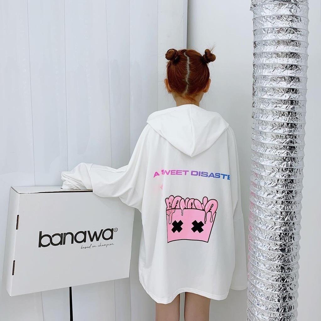 Áo khoác nỉ unsiex form rộng BANAWA nam nữ thời trang kim gia