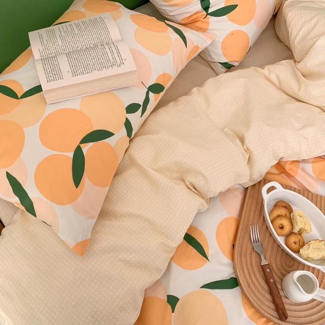 Set Cotton Living Hàng Nhập Khẩu Cao Cấp 100% cotton Trái Cam Vàng Trong BST HELLO SUMMER