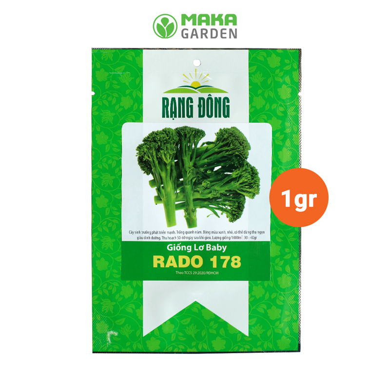 Hạt giống Bông Cải Xanh Baby Rado 178 - Gói 0.5Gr - Sinh Trưởng Khỏe,Trồng Quanh Năm