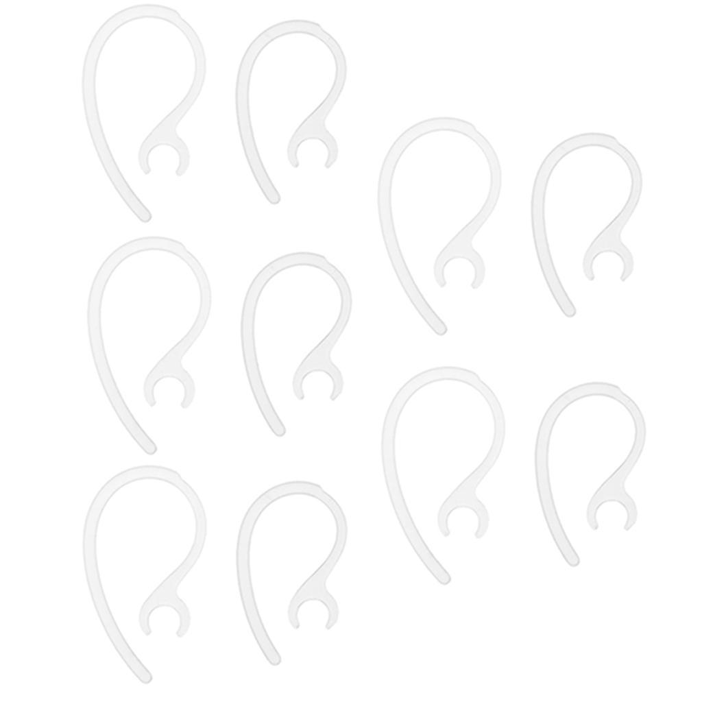 2X 10 Pieces Replacement Earhook Ear Earloop Clip For Headset clear