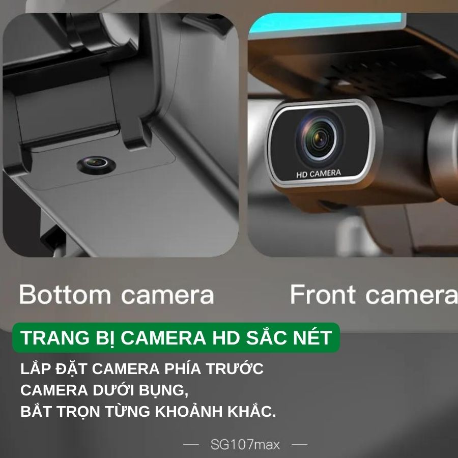 Flycam ZLL SG107 MAX - Thiết bị bay trang bị động cơ không chổi than kết hợp cảm biến tránh vật cản, bay đến 20 phút - Hàng nhập khẩu