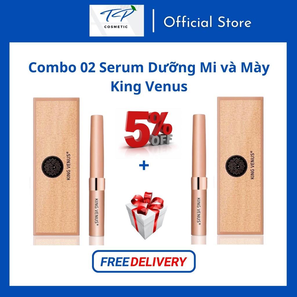 Combo 02 Serum Dưỡng Mi và Mày King Venus: Cung cấp dưỡng chất nuôi dưỡng lông mi và mày. Dưỡng mi dài và dày chỉ sau liệu trình 1 cây. Cam kết hoàn tiền nếu không hiệu quả