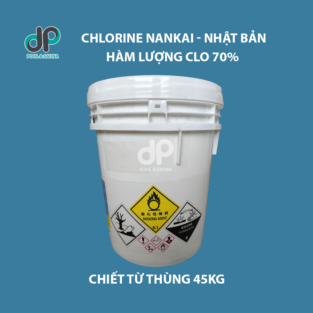 Chlorine Nankai Nhật 70%, 1kg clorin nankai Nhật - Xử lí nước bể bơi, diệt rêu tảo, khử trùng diệt khuẩn hiệu quả