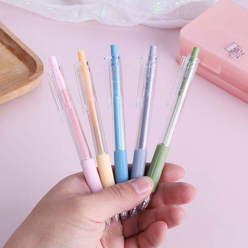 Bút Gel Mực Đen Ngòi 0.5mm Có Vỏ Màu Pastel Cực Xinh