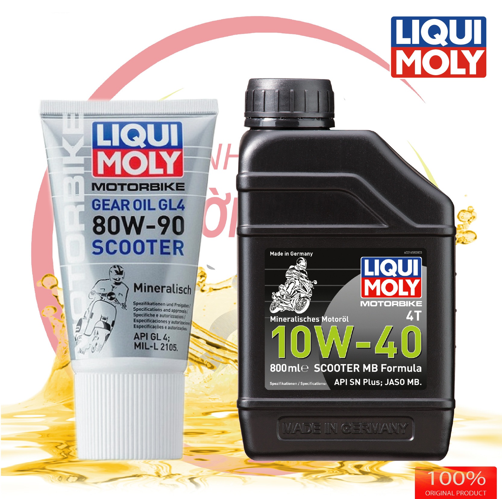 Combo Nhớt Liqui Moly 10W-40 Scooter MB Formula 800ML+ Hộp số liqui 150ML  dành cho xe ga