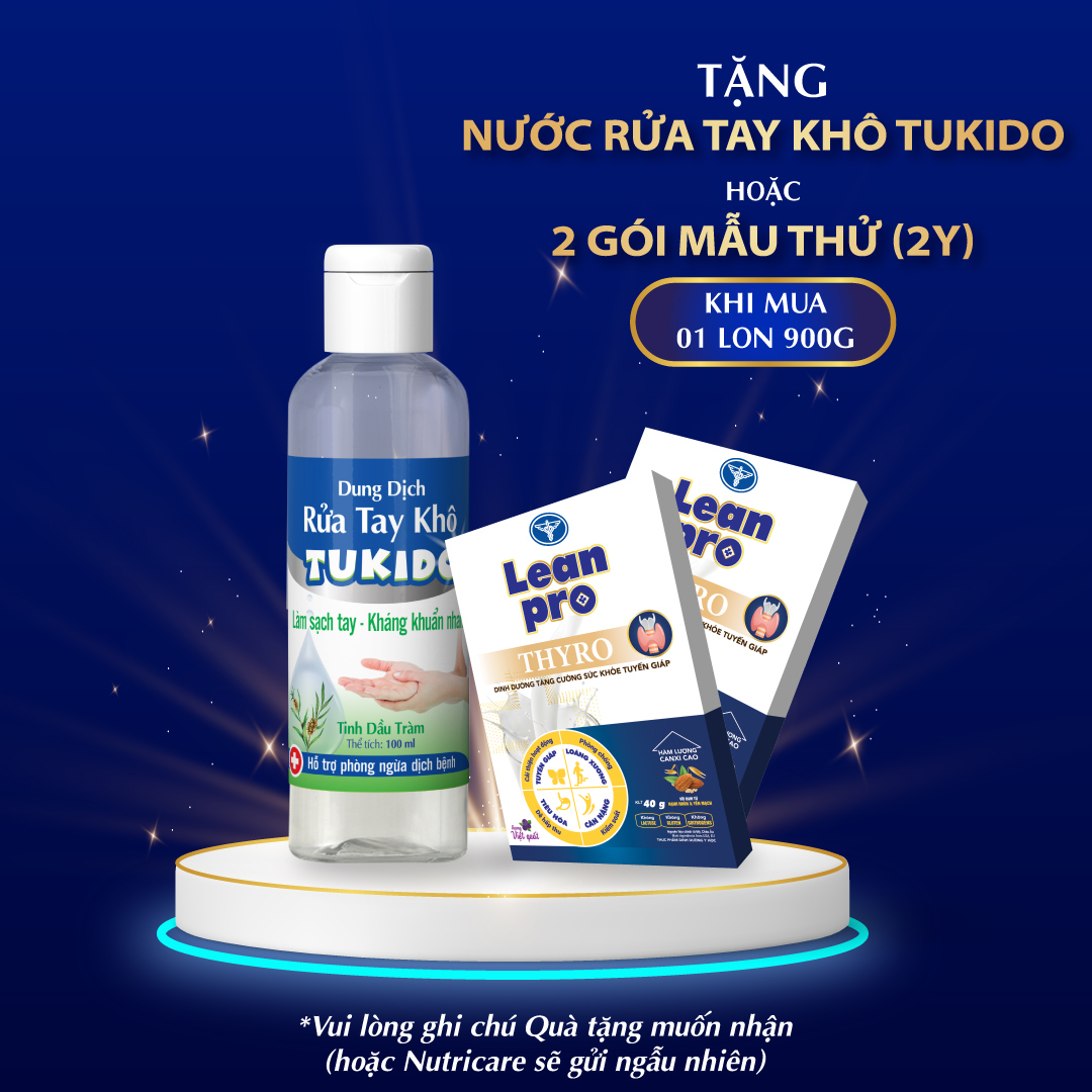 01 lon sữa Leanpro Thyro 900g - Dinh dưỡng cho người bệnh tuyến giáp, suy giáp