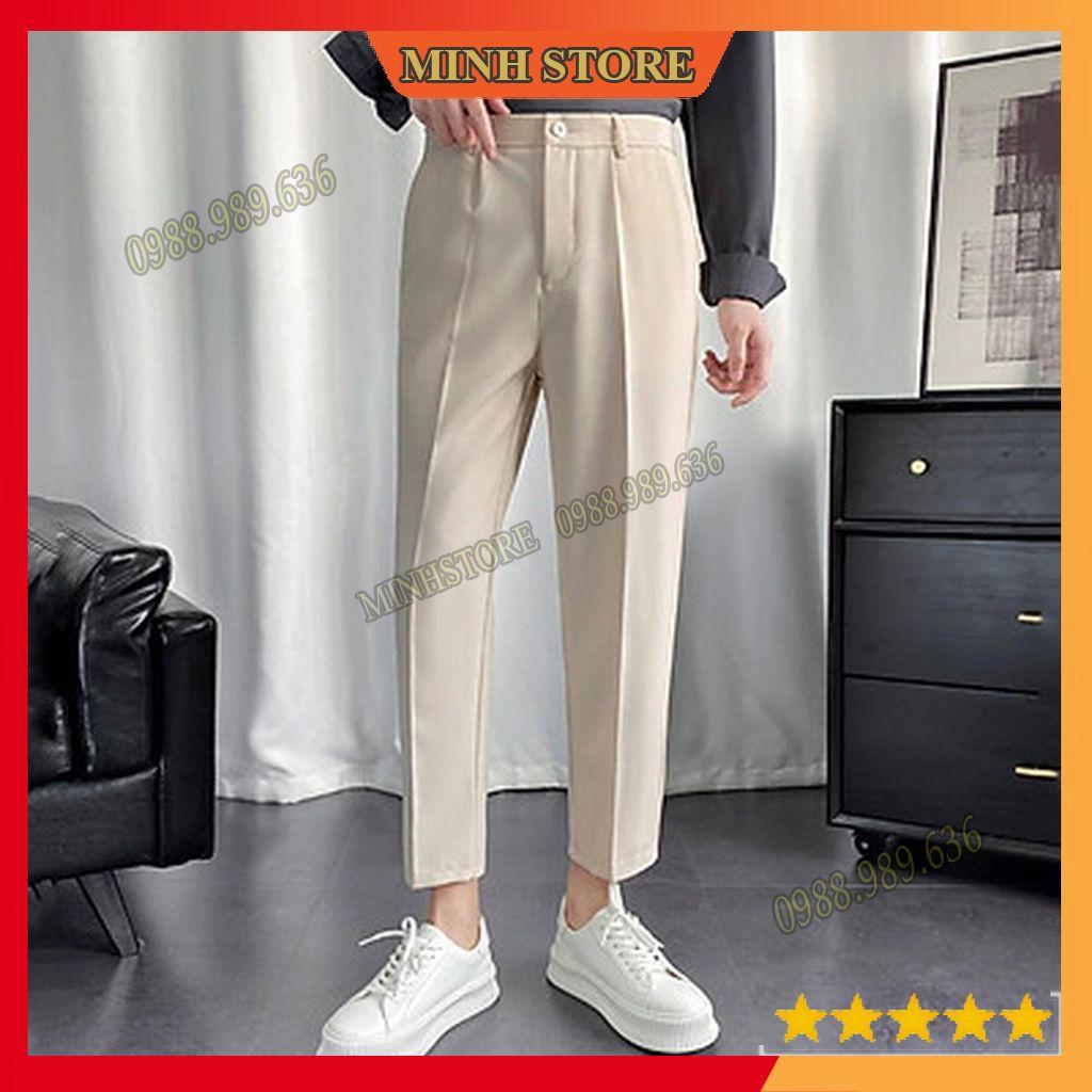 Quần tây nam dáng Baggy ống suông vải Hàn cao cấp, quần âu nam co giãn thời trang AU01 - MS66