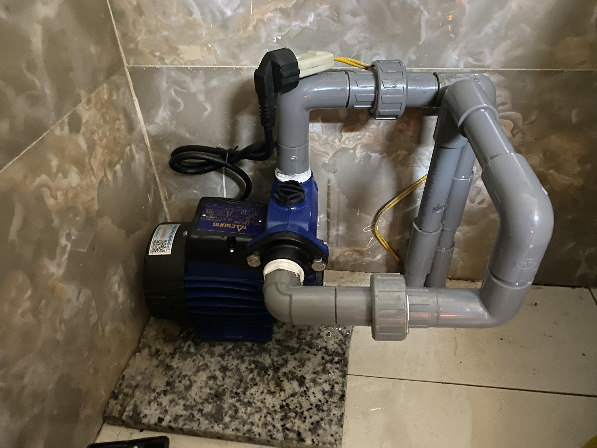 Máy bơm nước cơ 400w TAESUNG dùng cho nhà 2-5 tầng, bơm trợ lực hút nước thủy cục đẩy lên bể chứa, bơm cấp thoát nước, tưới tiêu, vệ sinh nhà vườn,....
