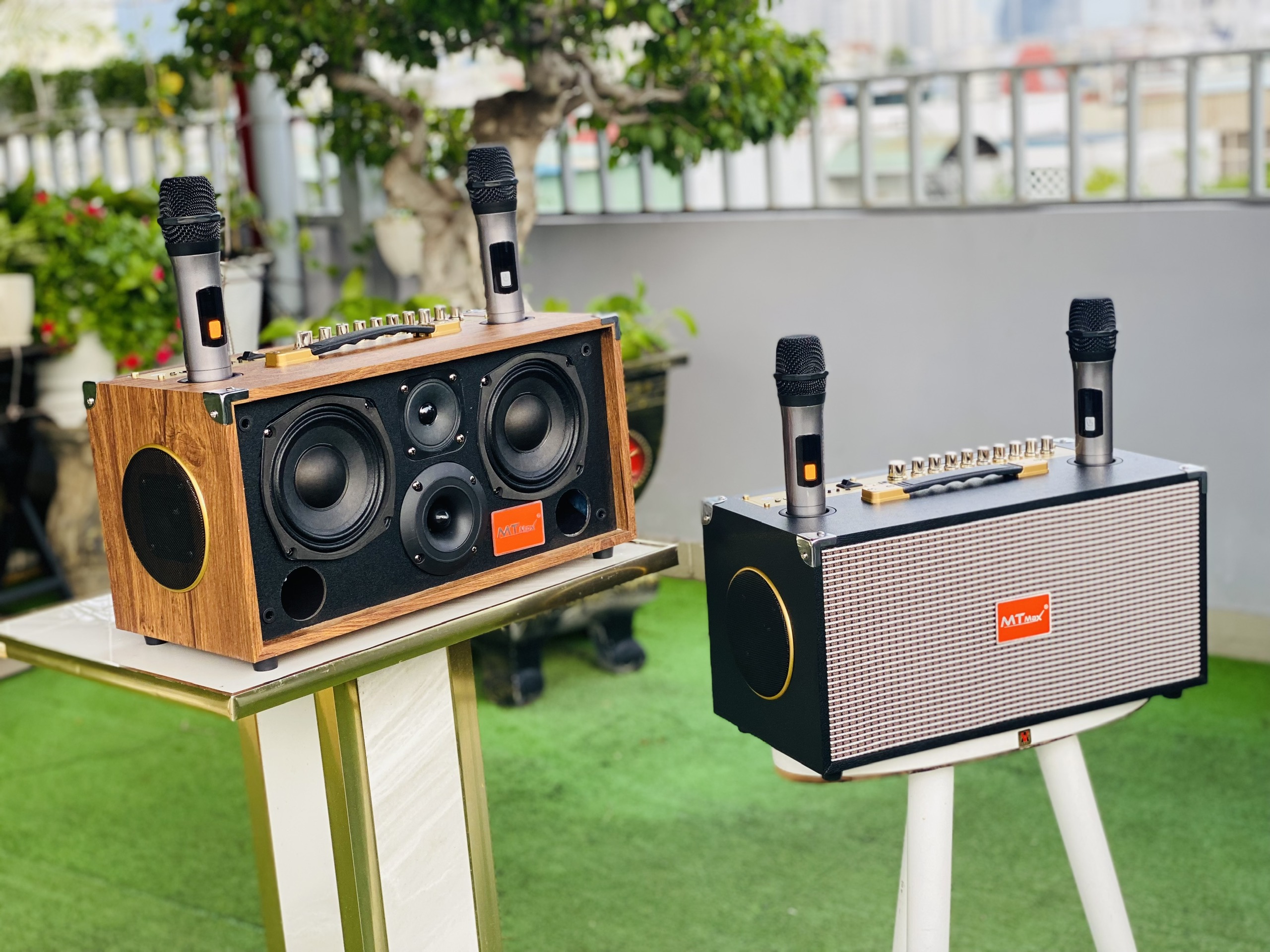Loa Xách Tay Karaoke Nghe Nhạc K1 ProMax – Bass Đôi 15cm, Công Suất 200W, 6 Đường Tiếng, Kèm Micro Hát Hay Hàng Nhập Khẩu