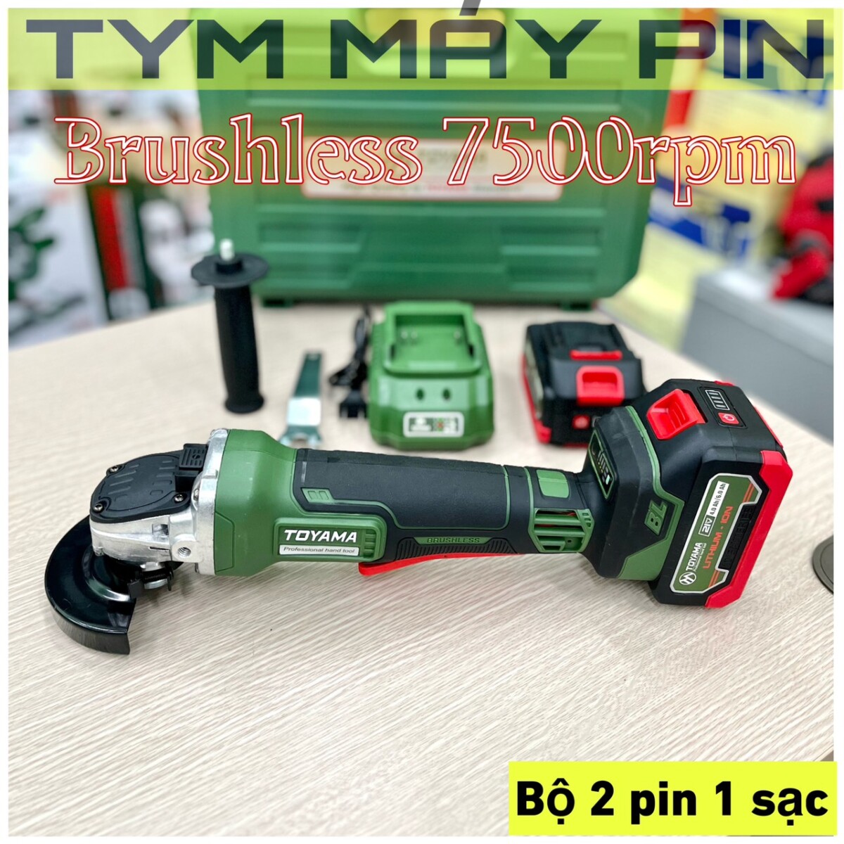 Bộ máy mài góc sử dụng pin Toyama C-05 - tym máy pin