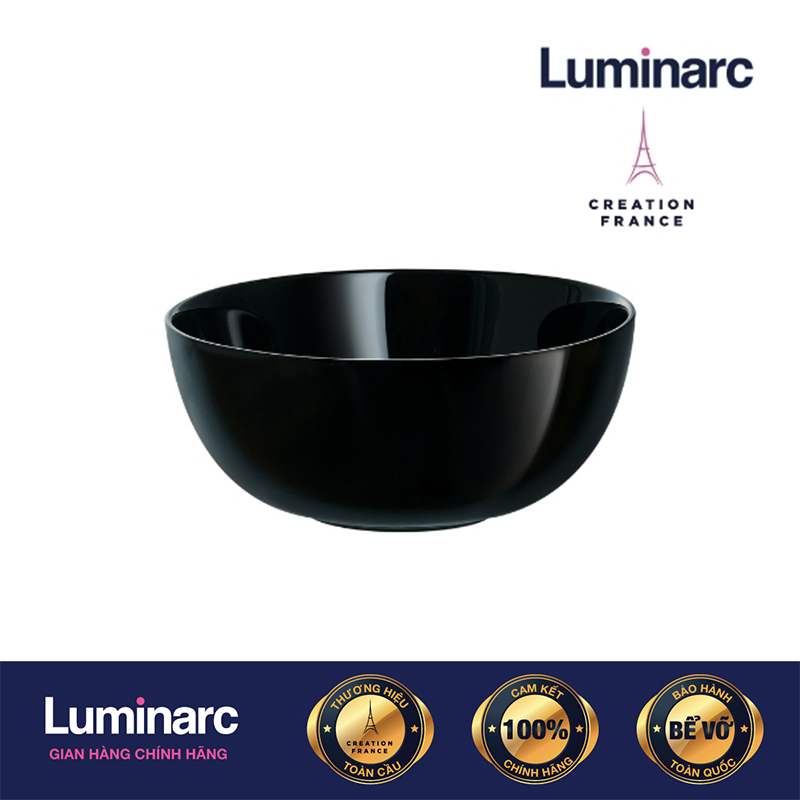 Bộ 6 Tô Thuỷ Tinh Luminarc Diwali Đen 21cm - LUDIP0790