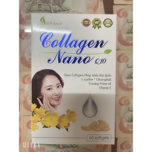 Viên Uống Đẹp Da Supper COLLAGEN NANO Q10 - Hộp 60 Viên -Giúp Đẹp Da , Ngừa Lão Hóa , Sạm , Nám, Vinaphar