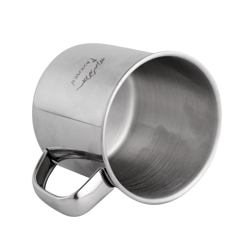2xStainless Steel Outdoor Camping Water Coffee Tea Cup Travel Mug with Handle