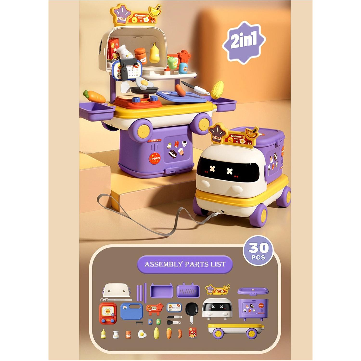 Đồ Chơi Xe Nhà Bếp Lưu Động - Play House Master Chef - Toys&amp;Joys HY-27 (30 Chi Tiết)