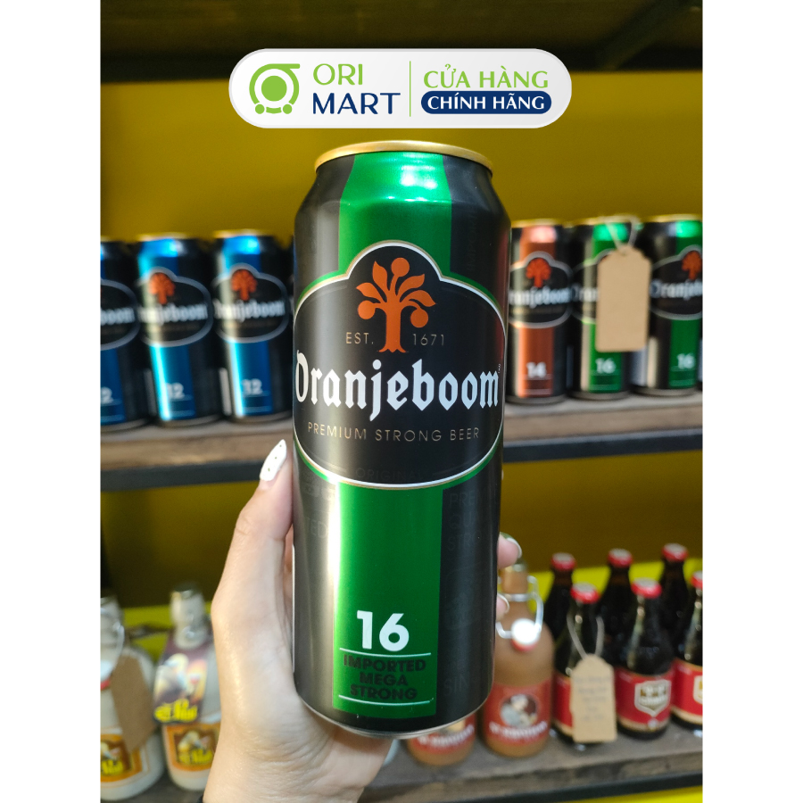 Bia Lon Oranjeboom Premium Mega Strong Beer 16% Hương Vị Mạnh Mẽ Nhập Khẩu Từ Châu Âu ORIMART 500ml