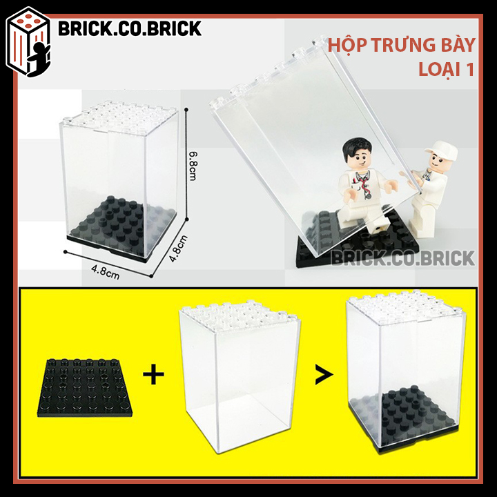 Đồ chơi Lắp ráp Hộp Nhựa Trưng bày 1 Minifigure Chất liệu Kính Nhựa Mica Display Box