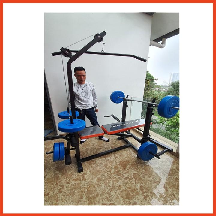 Giàn tạ đa năng KT19 +50kg ta gang + 1 đòn 1,5m