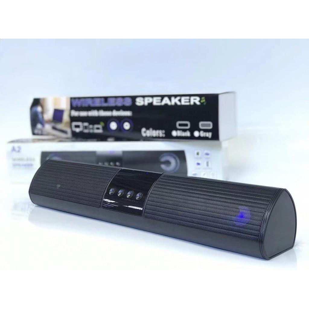 Loa bluetooth speaker A2 dáng dài 2 loa cực đỉnh, kiểu dáng sang trọng hỗ trợ thẻ nhớ, đài FM