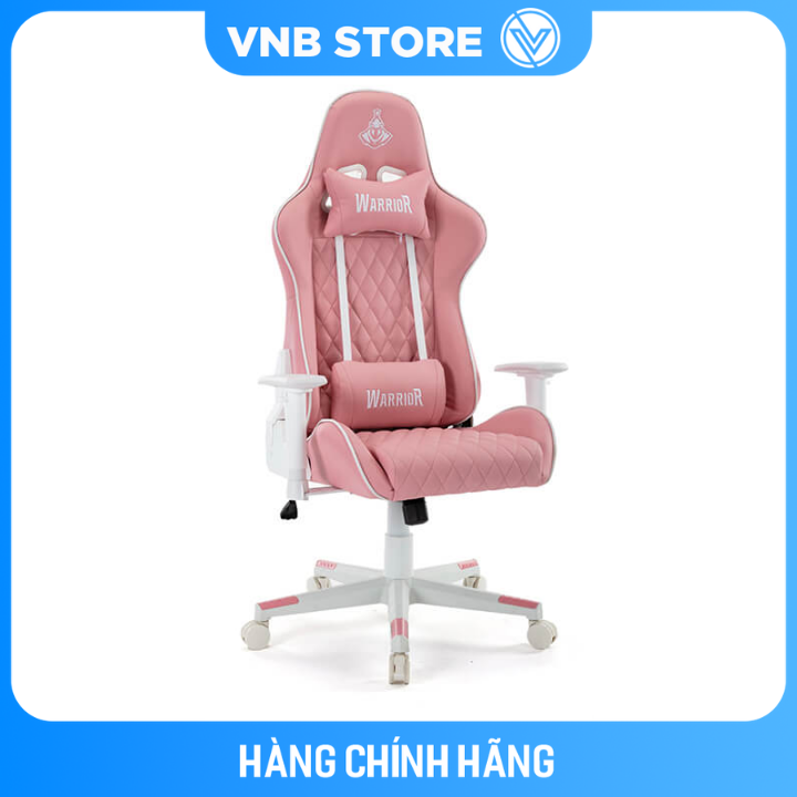 Ghế Gaming Warrior Raider Series WGC206 Plus White/Pink - Hàng Chính Hãng