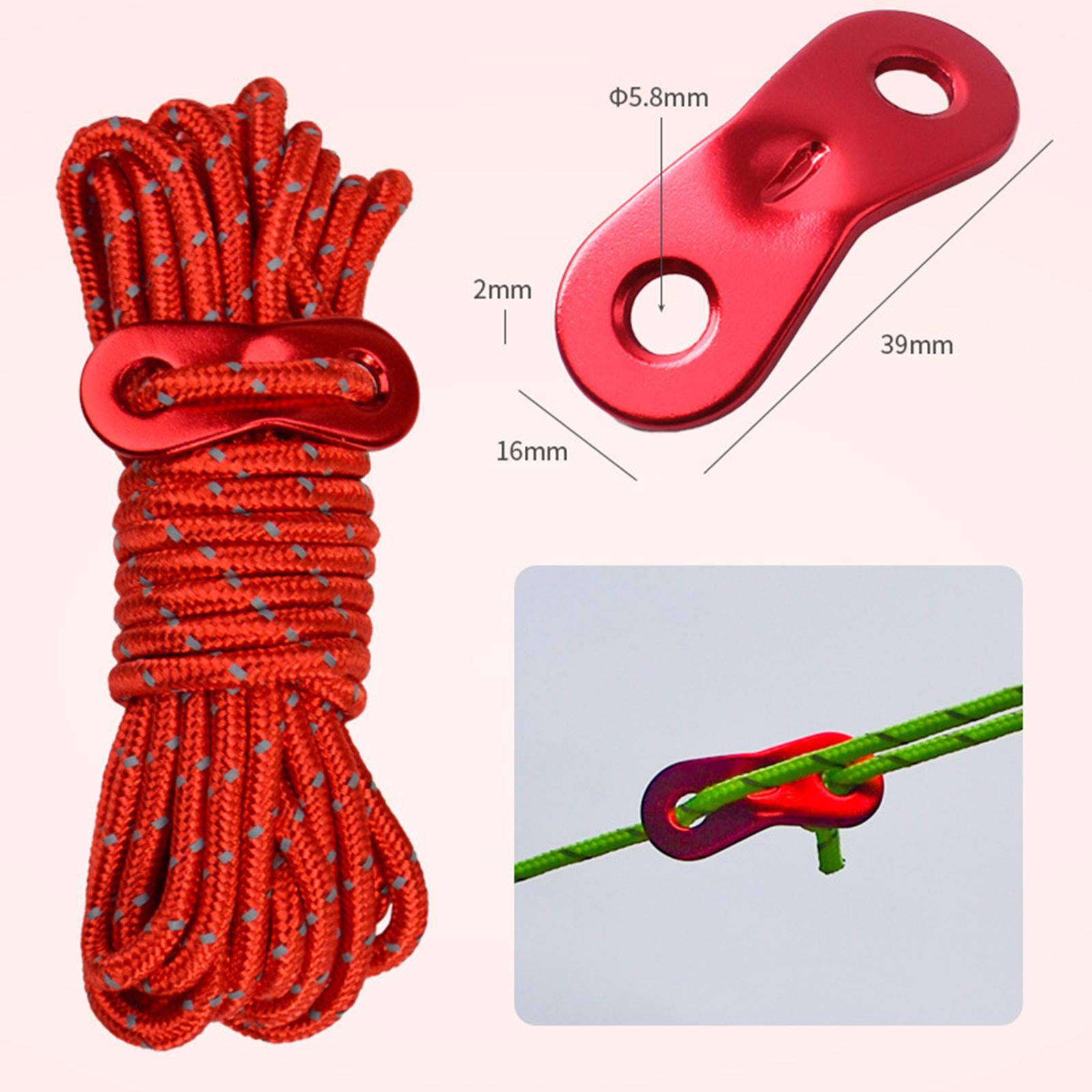 4x Reflective Guyline Camping Tent Rope Cord Guide Sailing Lanyard