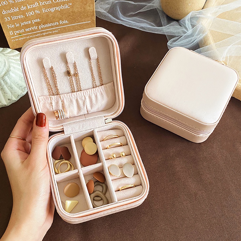 Hộp Đựng Trang Sức Bằng Da PU Cute - Giao hàng ngẫu nhiên