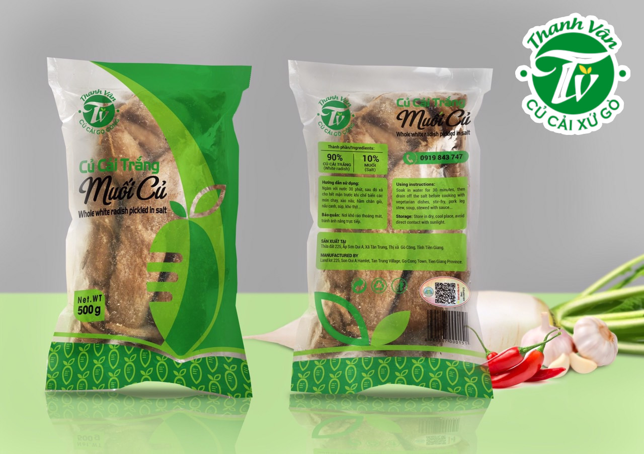 Củ cải trắng muối củ Thanh Vân xứ Gò 1kg