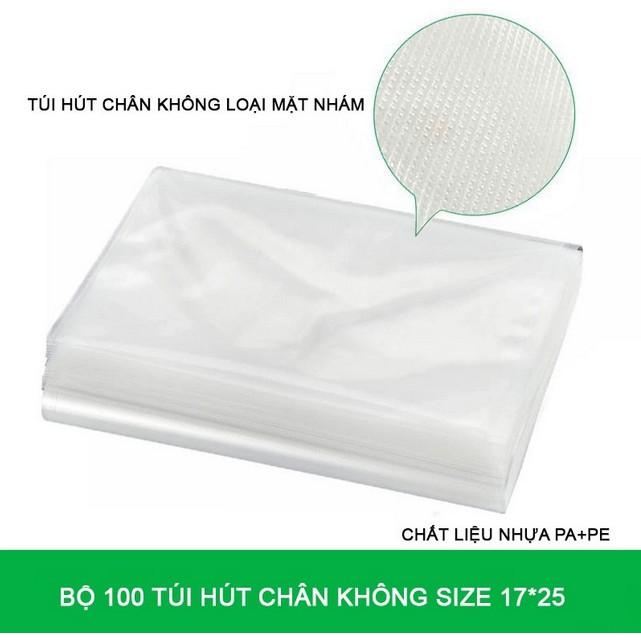 Túi Hút Chân Không Một Mặt Nhám Cho Máy Vacuum Sealer 25X17Cm