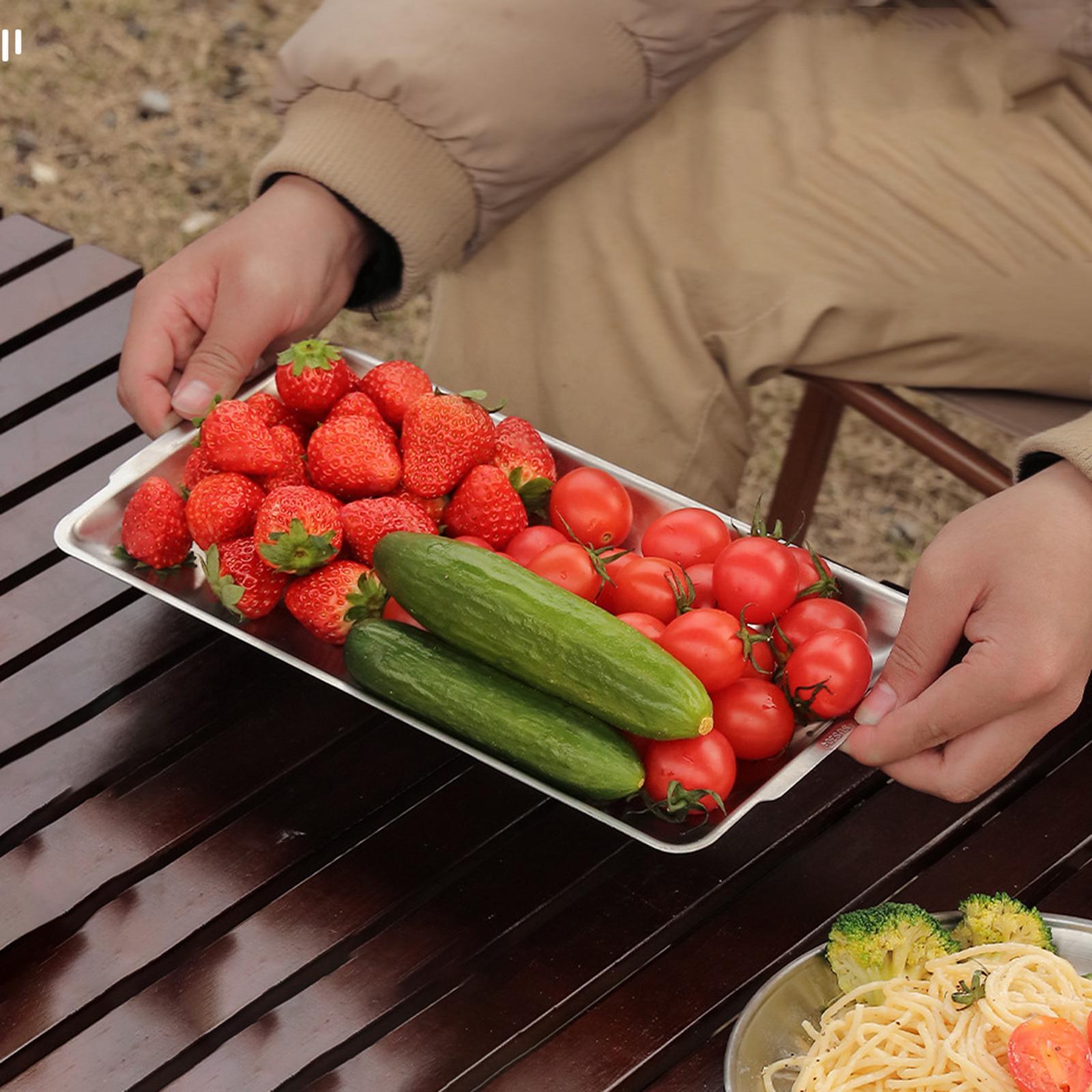 Stainless Steel Serving Tray Snack Food Container for Hotel Restaurant