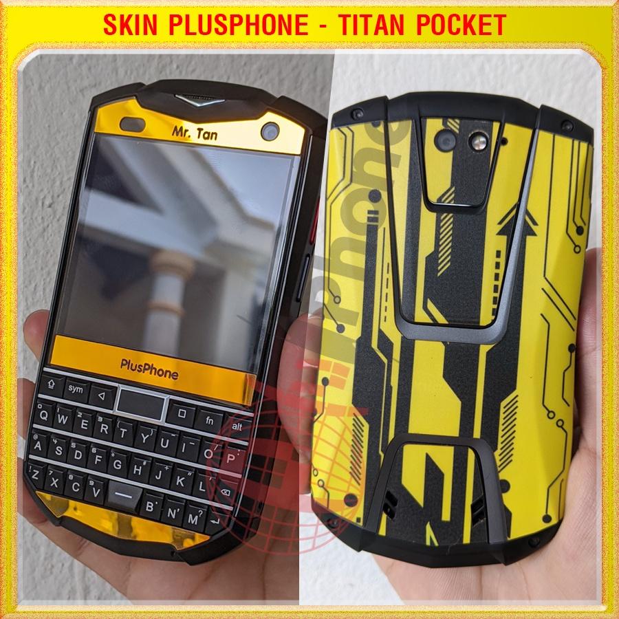 Bộ dán cường lực dẻo mặt trước và Skin vân da cho Unihertz Titan Pocket