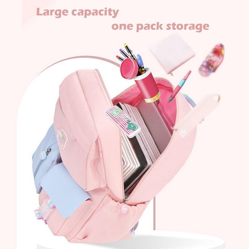 Thời Trang Hàn Quốc Rainbow Dây Đeo Vai Học Cho Thiếu Niên Cô Gái Trẻ Em Chống Nước Ba Lô Trẻ Em Schoolbags 2021