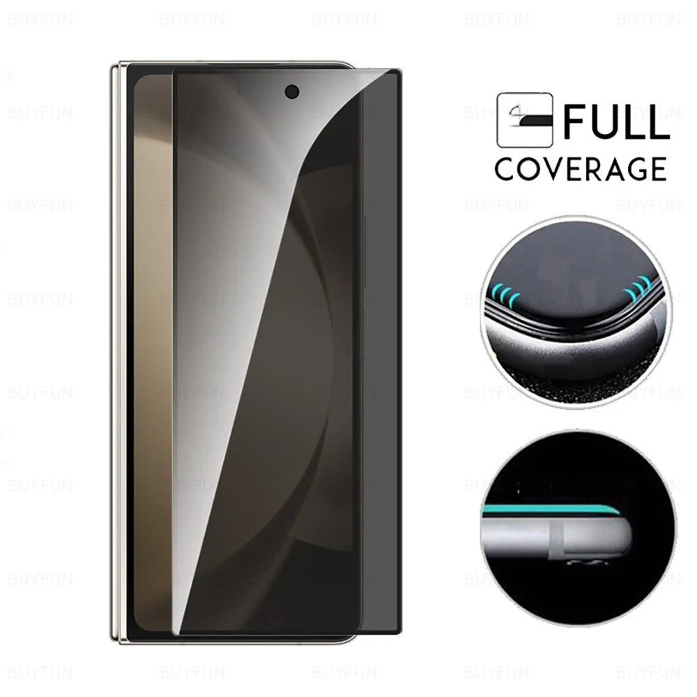 Kính cường lực chống nhìn trộm cho Samsung Z Fold 3 (Fold 3), Z Fold 4 (Fold 4), Z Fold 5 (Fold 5), Z Fold 6 (Fold 6) Full màn, chống vỡ, chống xước cao cấp - Hàng chính hãng