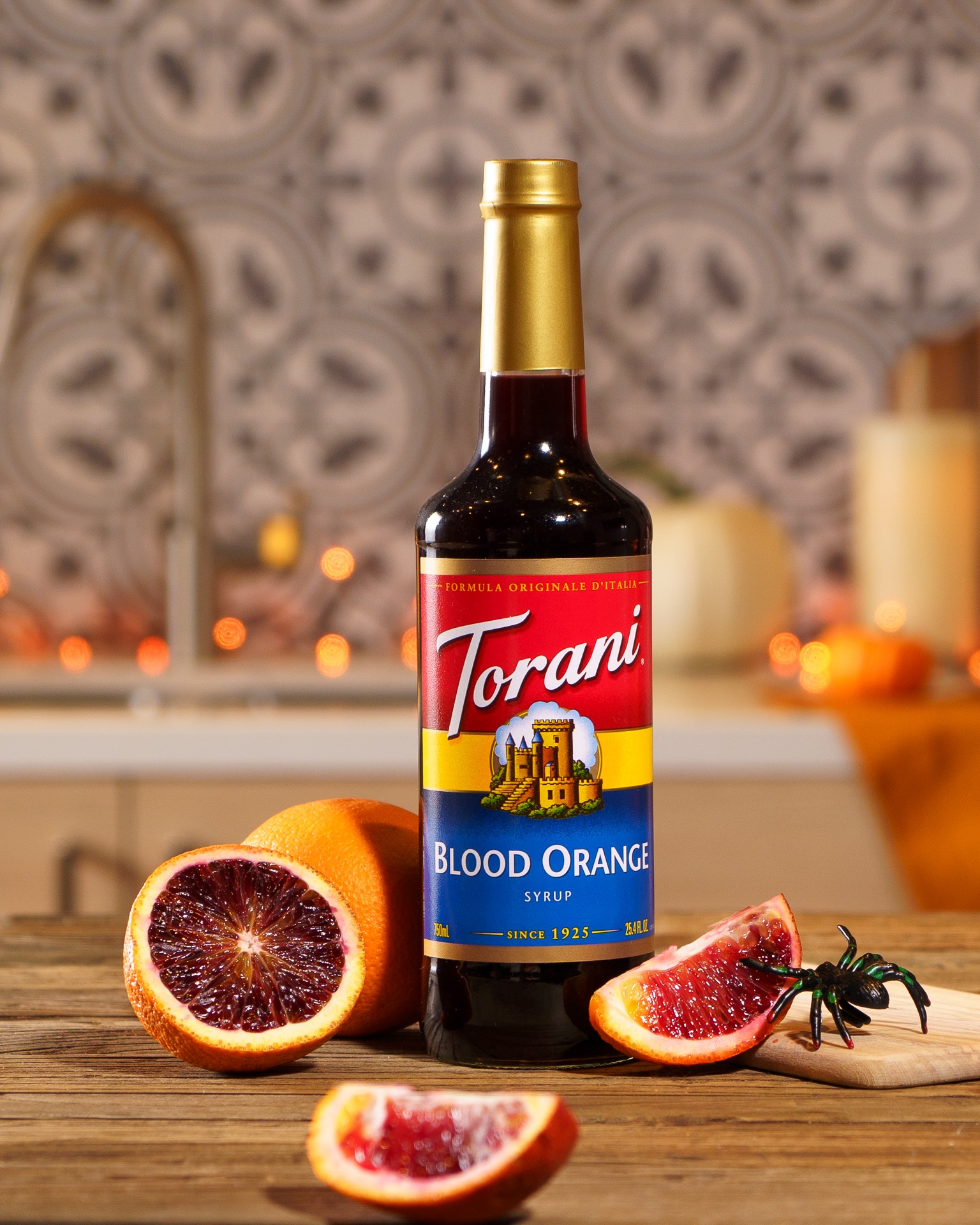 Siro Pha Chế Vị Cam Đỏ Torani Classic Blood Orange Syrup 750ml Mỹ - Hàng Chính Hãng